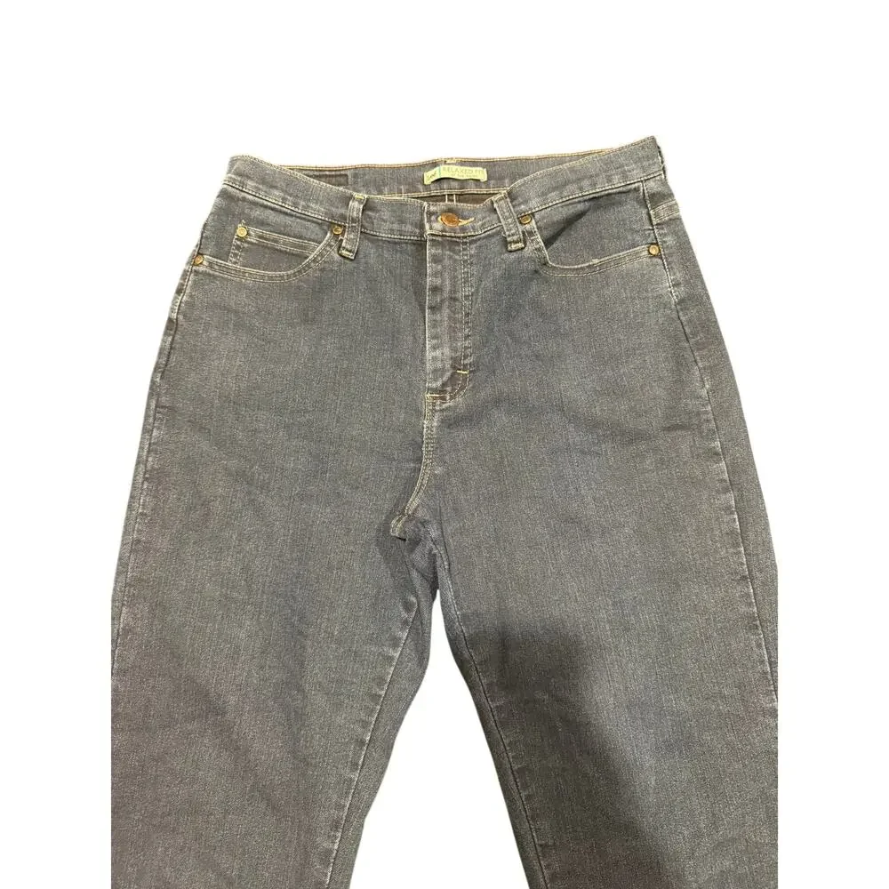 Lee Women's Relaxed Fit Straight Leg Blue Jeans Size 10 Long
